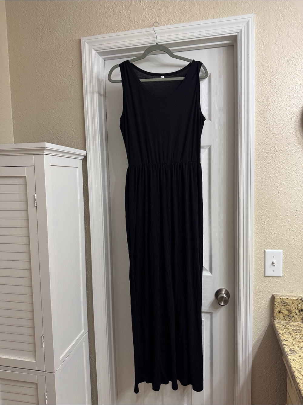 Classic Black Sleeveless Maxi Dress